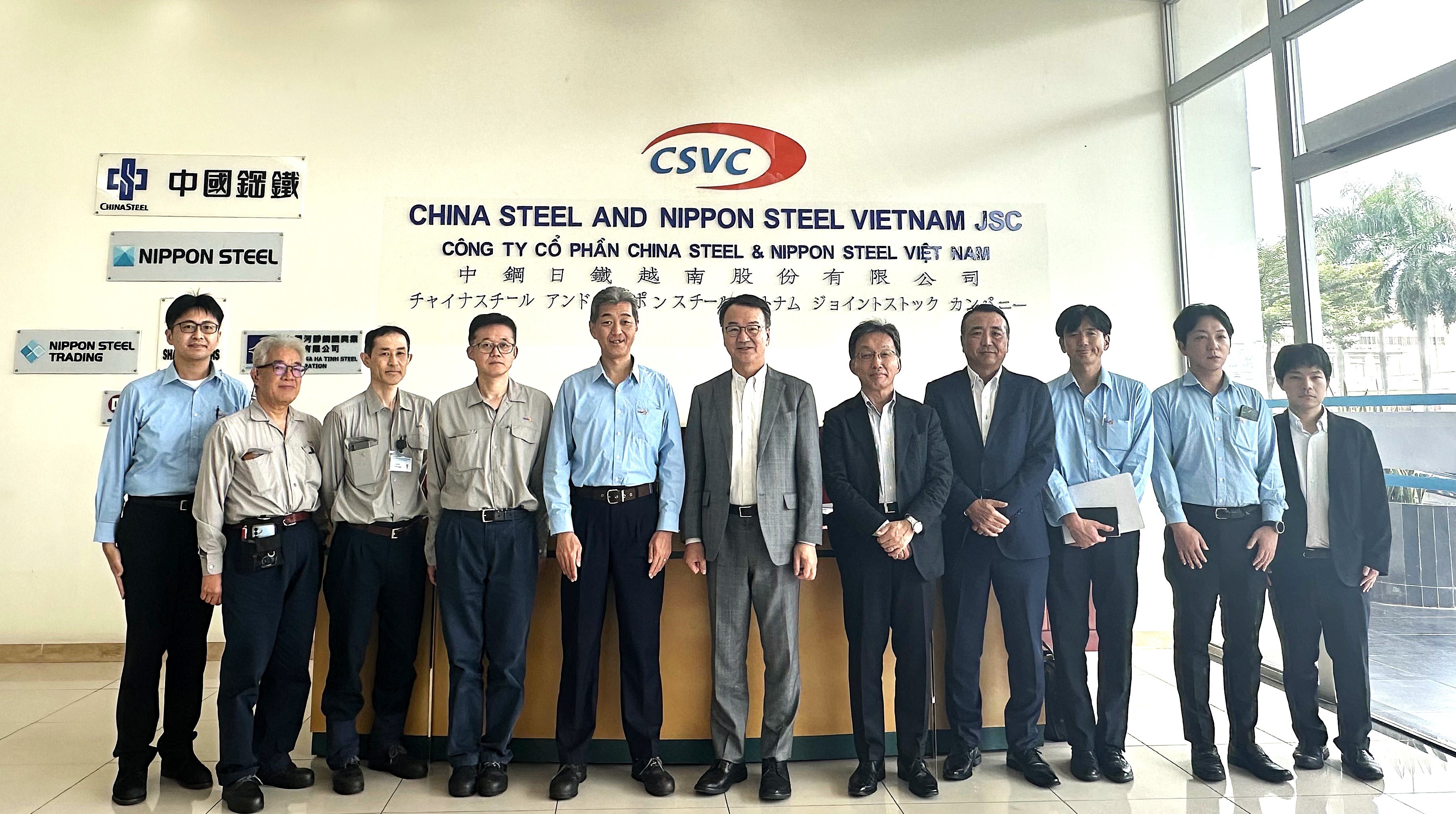 WELCOME THE PRESIDENT OF NIPPON STEEL CORPORATION ON HIS VISIT TO THE CSVC PLANT
